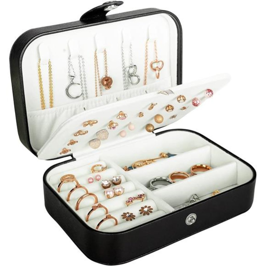 Pu Leather Small Jewelry Box Black